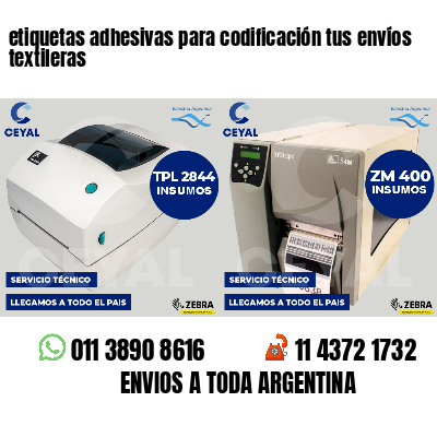 etiquetas adhesivas para codificación tus envíos textileras