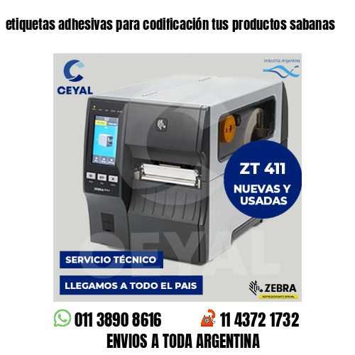 etiquetas adhesivas para codificación tus productos sabanas