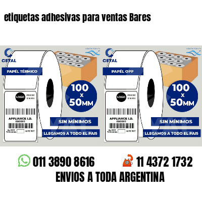 etiquetas adhesivas para ventas Bares
