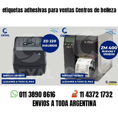 etiquetas adhesivas para ventas Centros de belleza