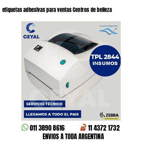 etiquetas adhesivas para ventas Centros de belleza