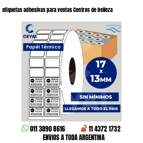 etiquetas adhesivas para ventas Centros de belleza