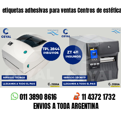 etiquetas adhesivas para ventas Centros de estética