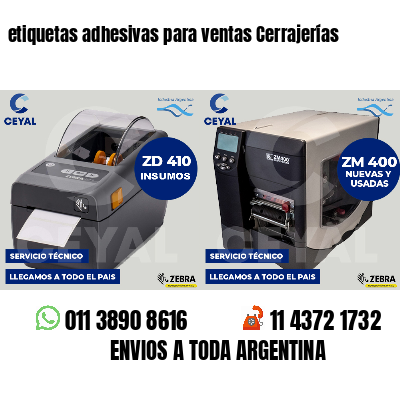 etiquetas adhesivas para ventas Cerrajerías