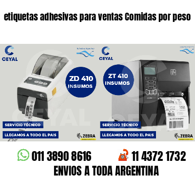 etiquetas adhesivas para ventas Comidas por peso