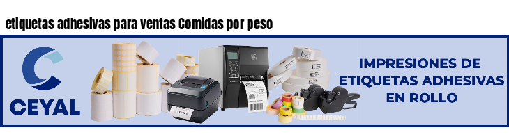 etiquetas adhesivas para ventas Comidas por peso