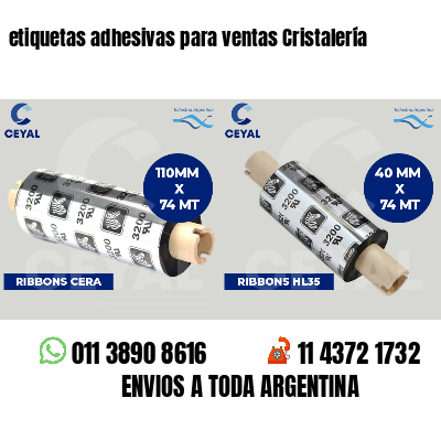 etiquetas adhesivas para ventas Cristalería