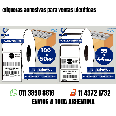 etiquetas adhesivas para ventas Dietéticas