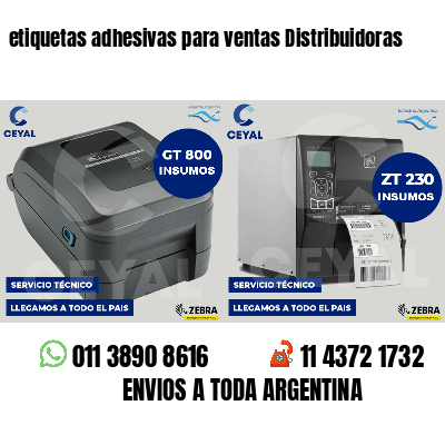 etiquetas adhesivas para ventas Distribuidoras