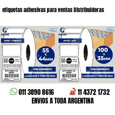 etiquetas adhesivas para ventas Distribuidoras