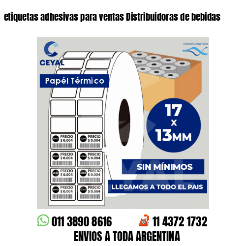 etiquetas adhesivas para ventas Distribuidoras de bebidas