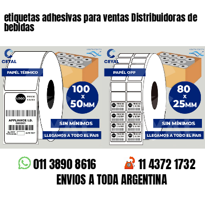 etiquetas adhesivas para ventas Distribuidoras de bebidas