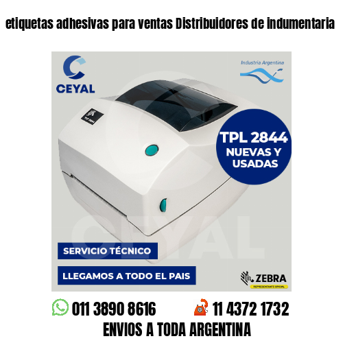 etiquetas adhesivas para ventas Distribuidores de indumentaria