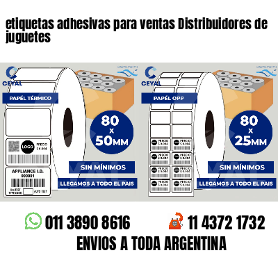etiquetas adhesivas para ventas Distribuidores de juguetes