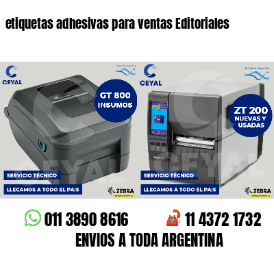 etiquetas adhesivas para ventas Editoriales