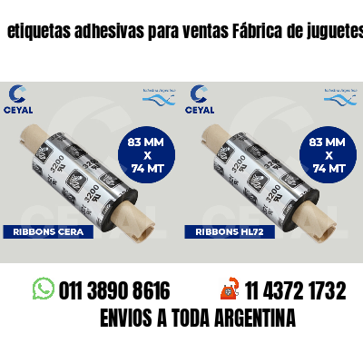 etiquetas adhesivas para ventas Fábrica de juguetes