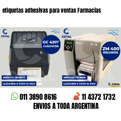 etiquetas adhesivas para ventas Farmacias