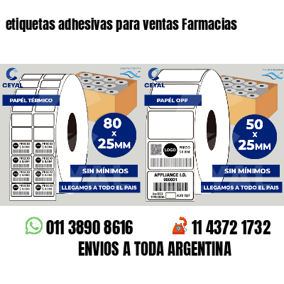 etiquetas adhesivas para ventas Farmacias