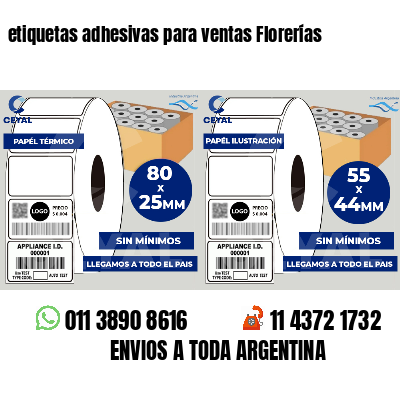 etiquetas adhesivas para ventas Florerías