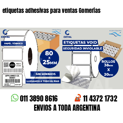 etiquetas adhesivas para ventas Gomerías