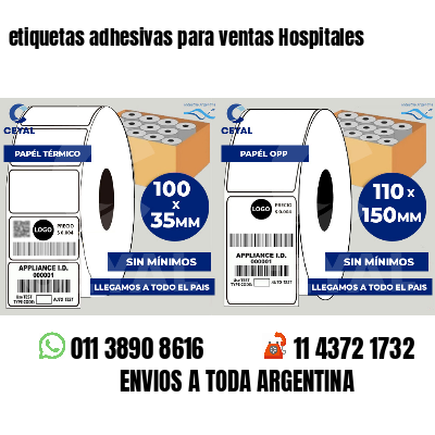 etiquetas adhesivas para ventas Hospitales