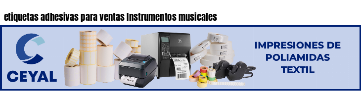 etiquetas adhesivas para ventas Instrumentos musicales