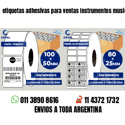 etiquetas adhesivas para ventas Instrumentos musicales