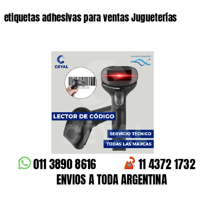 etiquetas adhesivas para ventas Jugueterías