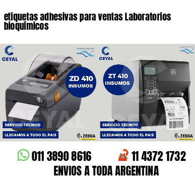etiquetas adhesivas para ventas Laboratorios bioquímicos