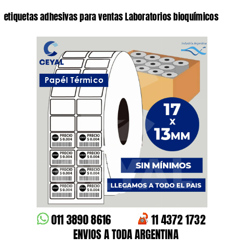 etiquetas adhesivas para ventas Laboratorios bioquímicos