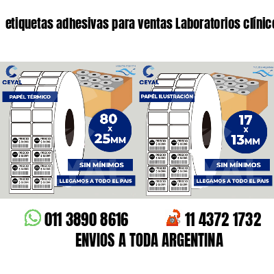 etiquetas adhesivas para ventas Laboratorios clínicos