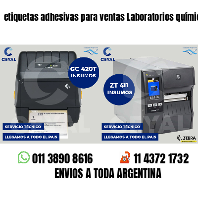etiquetas adhesivas para ventas Laboratorios químicos