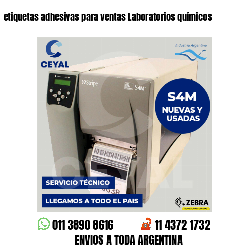 etiquetas adhesivas para ventas Laboratorios químicos