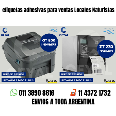 etiquetas adhesivas para ventas Locales Naturistas