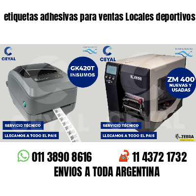 etiquetas adhesivas para ventas Locales deportivos