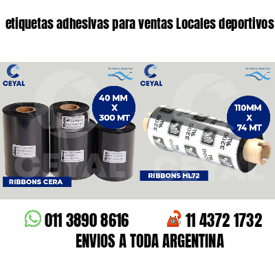 etiquetas adhesivas para ventas Locales deportivos