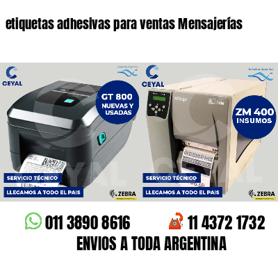 etiquetas adhesivas para ventas Mensajerías