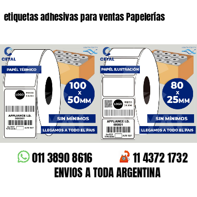 etiquetas adhesivas para ventas Papelerías