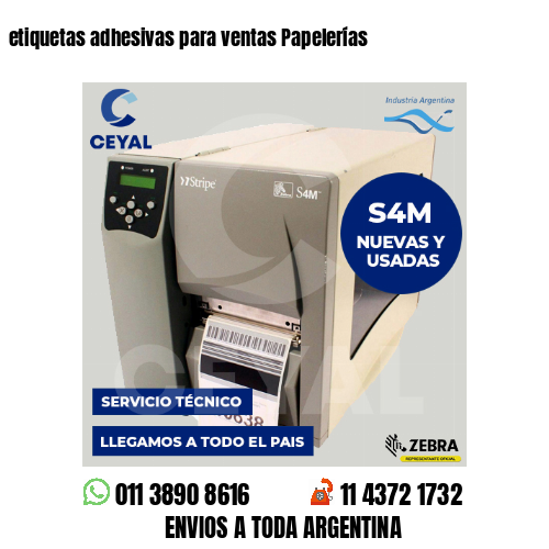 etiquetas adhesivas para ventas Papelerías