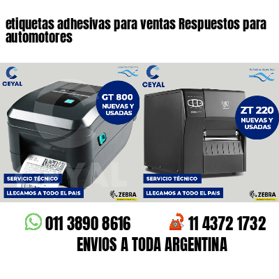 etiquetas adhesivas para ventas Respuestos para automotores