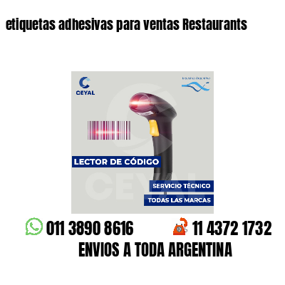 etiquetas adhesivas para ventas Restaurants