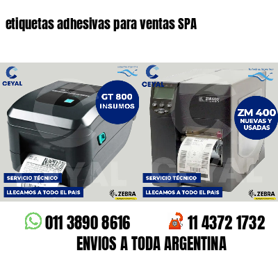 etiquetas adhesivas para ventas SPA