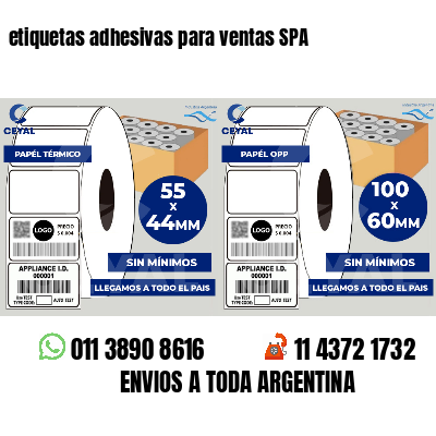 etiquetas adhesivas para ventas SPA