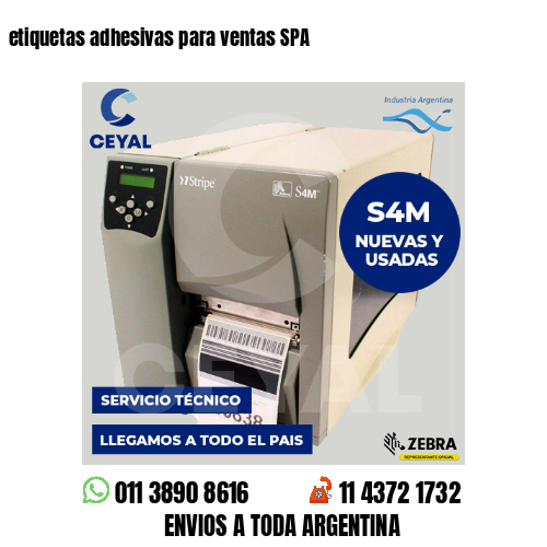 etiquetas adhesivas para ventas SPA