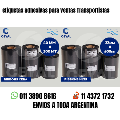 etiquetas adhesivas para ventas Transportistas