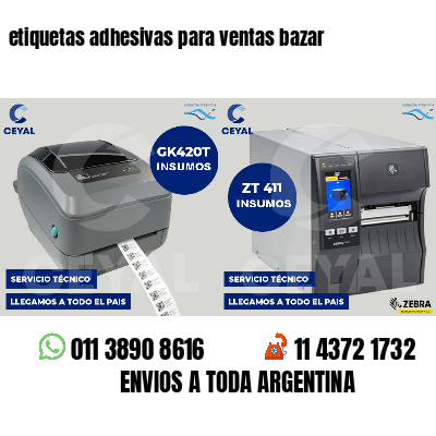 etiquetas adhesivas para ventas bazar