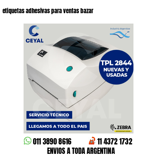 etiquetas adhesivas para ventas bazar