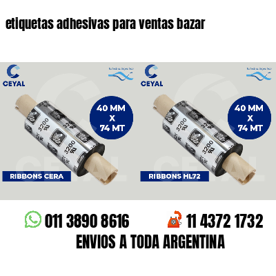 etiquetas adhesivas para ventas bazar