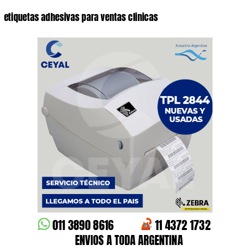 etiquetas adhesivas para ventas clinicas
