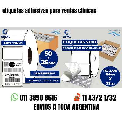 etiquetas adhesivas para ventas clinicas